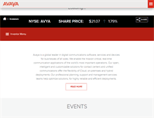 Tablet Screenshot of investors.avaya.com
